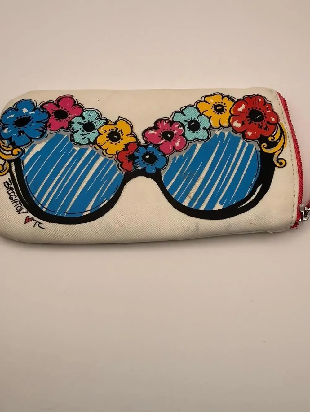 Brighton Sunglasses Case With Coach Glass Wipe Pre loved‎ Zipper Lined
